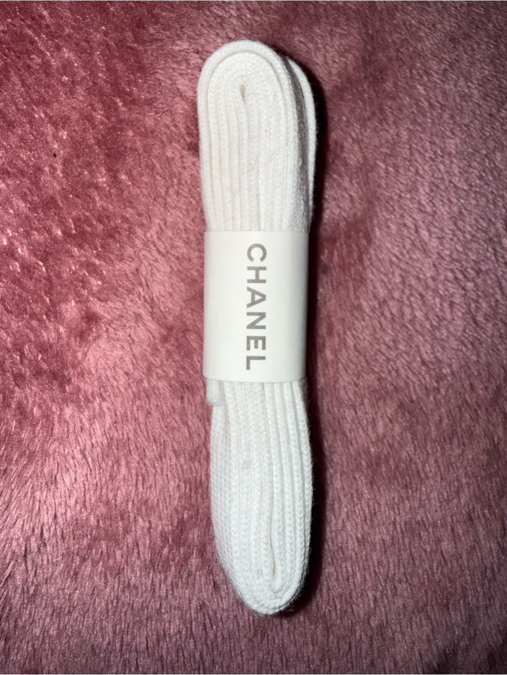 Chanel White Cotton Shoelaces